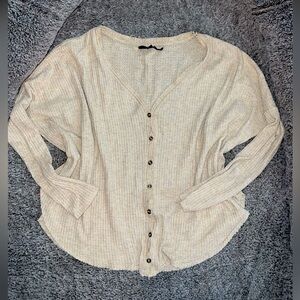 Out From Under waffle knit top